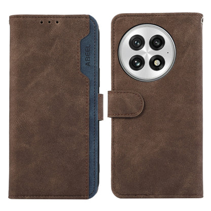 ABEEL Color Block Magnetic RFID Leather Phone Case, For OnePlus 13, For OnePlus Nord 4