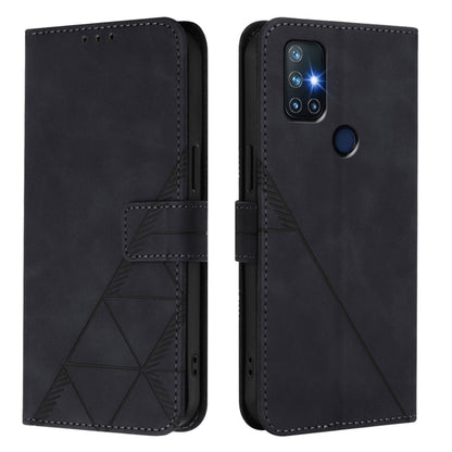Crossbody 3D Embossed Flip Leather Phone Case, For OnePlus Nord N10 5G