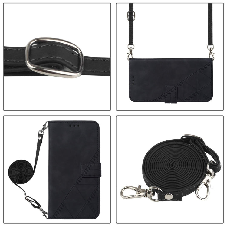 Crossbody 3D Embossed Flip Leather Phone Case, For OnePlus Nord N10 5G