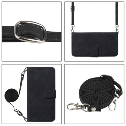 Crossbody 3D Embossed Flip Leather Phone Case, For OnePlus Nord N10 5G