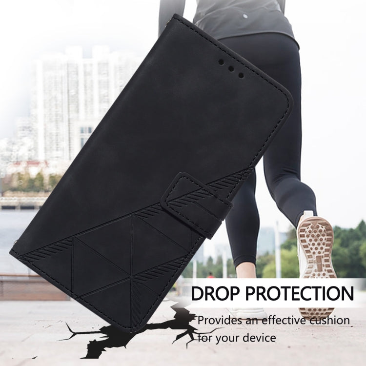 Crossbody 3D Embossed Flip Leather Phone Case, For OnePlus Nord N10 5G