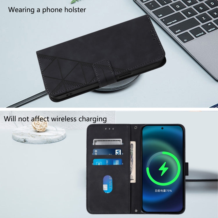 Crossbody 3D Embossed Flip Leather Phone Case, For OnePlus Nord N10 5G