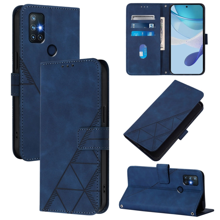 Crossbody 3D Embossed Flip Leather Phone Case, For OnePlus Nord N10 5G
