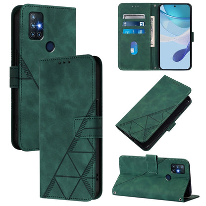 Crossbody 3D Embossed Flip Leather Phone Case, For OnePlus Nord N10 5G