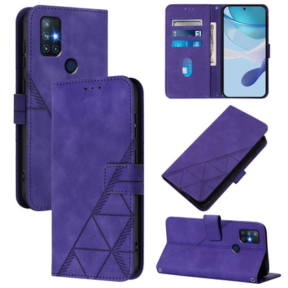 Crossbody 3D Embossed Flip Leather Phone Case, For OnePlus Nord N10 5G
