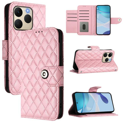 Rhombic Texture Flip Leather Phone Case with Lanyard, For Realme P4 5G, For Realme 15T 5G Global, For Realme C71 4G India, For Realme 15 / 15 Pro 5G Global