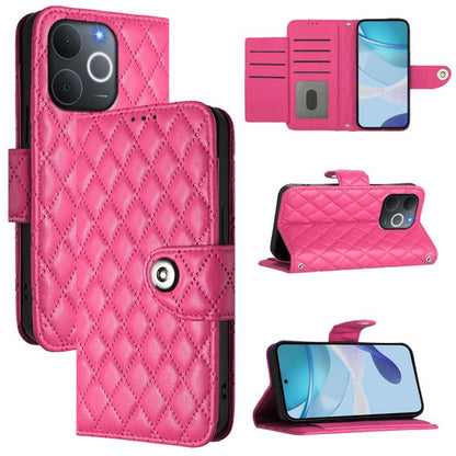Rhombic Texture Flip Leather Phone Case with Lanyard, For Realme P4 5G, For Realme 15T 5G Global, For Realme C71 4G India, For Realme 15 / 15 Pro 5G Global