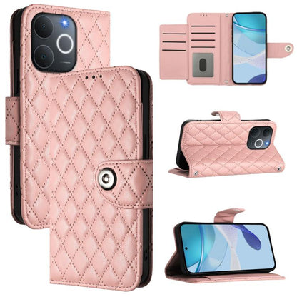 Rhombic Texture Flip Leather Phone Case with Lanyard, For Realme P4x 5G / OnePlus Nord CE6 Lite, For Realme Note 70 4G / 70T 4G, For Realme C85 5G / 15x 5G India, For Realme P4 Pro 5G