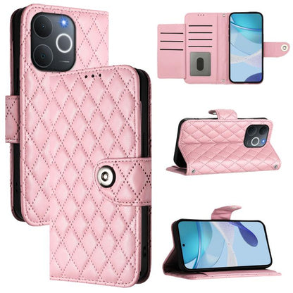 Rhombic Texture Flip Leather Phone Case with Lanyard, For Realme P4x 5G / OnePlus Nord CE6 Lite, For Realme Note 70 4G / 70T 4G, For Realme C85 5G / 15x 5G India, For Realme P4 Pro 5G