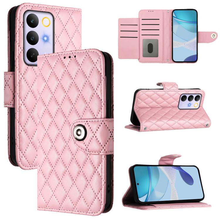 Rhombic Texture Flip Leather Phone Case with Lanyard, For Realme P4x 5G / OnePlus Nord CE6 Lite, For Realme Note 70 4G / 70T 4G, For Realme C85 5G / 15x 5G India, For Realme P4 Pro 5G
