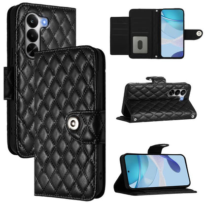 Rhombic Texture Flip Leather Phone Case with Lanyard, For Realme P4x 5G / OnePlus Nord CE6 Lite, For Realme Note 70 4G / 70T 4G, For Realme C85 5G / 15x 5G India, For Realme P4 Pro 5G