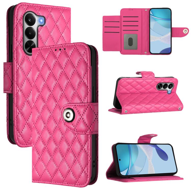 Rhombic Texture Flip Leather Phone Case with Lanyard, For Realme P4x 5G / OnePlus Nord CE6 Lite, For Realme Note 70 4G / 70T 4G, For Realme C85 5G / 15x 5G India, For Realme P4 Pro 5G