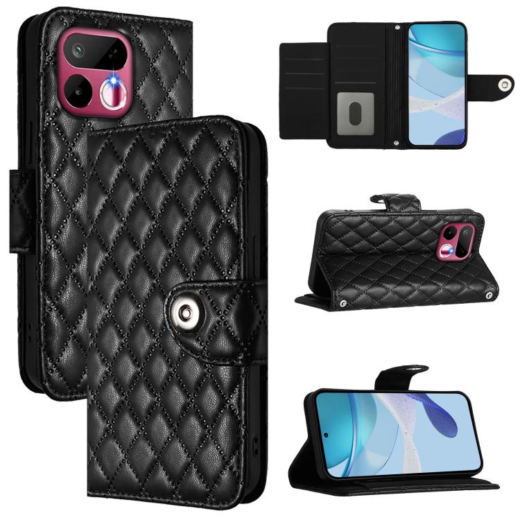 Rhombic Texture Flip Leather Phone Case with Lanyard, For Realme 16T 5G Global, For Realme C100 5G / C85 5G Global, For Realme 16 Pro+ 5G Global, For Realme 16 Pro 5G Global