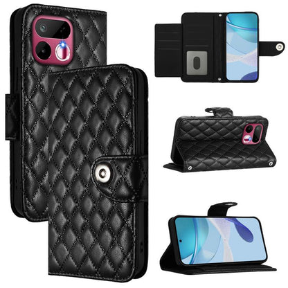 Rhombic Texture Flip Leather Phone Case with Lanyard, For Realme 16T 5G Global, For Realme C100 5G / C85 5G Global, For Realme 16 Pro+ 5G Global, For Realme 16 Pro 5G Global