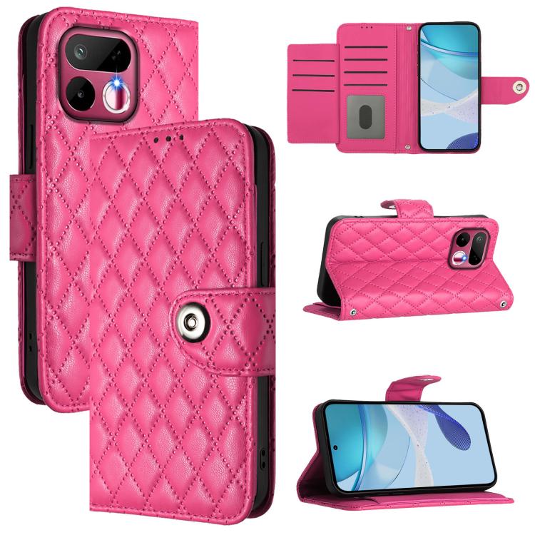 Rhombic Texture Flip Leather Phone Case with Lanyard, For Realme 16T 5G Global, For Realme C100 5G / C85 5G Global, For Realme 16 Pro+ 5G Global, For Realme 16 Pro 5G Global