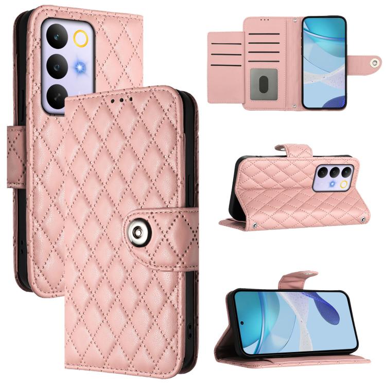 Rhombic Texture Flip Leather Phone Case with Lanyard, For Realme 16T 5G Global, For Realme C100 5G / C85 5G Global, For Realme 16 Pro+ 5G Global, For Realme 16 Pro 5G Global
