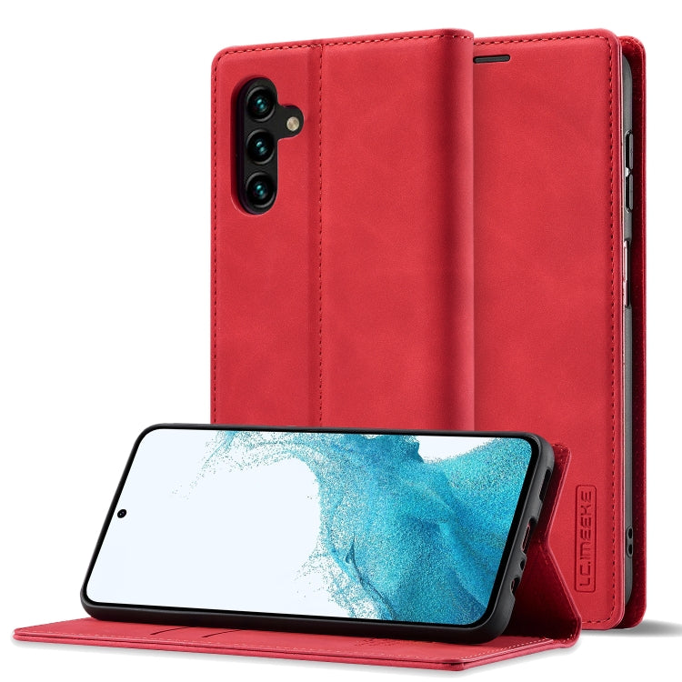 LC.IMEEKE Strong Magnetism Microfiber Leather Phone Case, For Samsung Galaxy S25 5G, For Samsung Galaxy S25+ 5G, For Samsung Galaxy S25 Ultra 5G, For Samsung Galaxy S24 FE 5G