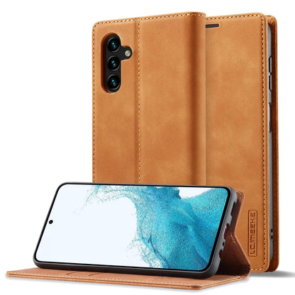 LC.IMEEKE Strong Magnetism Microfiber Leather Phone Case, For Samsung Galaxy S25 5G, For Samsung Galaxy S25+ 5G, For Samsung Galaxy S25 Ultra 5G, For Samsung Galaxy S24 FE 5G