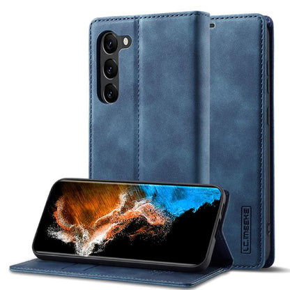 LC.IMEEKE Strong Magnetism Microfiber Leather Phone Case, For Samsung Galaxy S25 5G, For Samsung Galaxy S25+ 5G, For Samsung Galaxy S25 Ultra 5G, For Samsung Galaxy S24 FE 5G