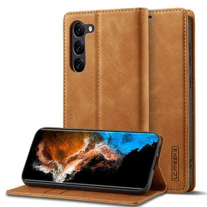 LC.IMEEKE Strong Magnetism Microfiber Leather Phone Case, For Samsung Galaxy S25 5G, For Samsung Galaxy S25+ 5G, For Samsung Galaxy S25 Ultra 5G, For Samsung Galaxy S24 FE 5G