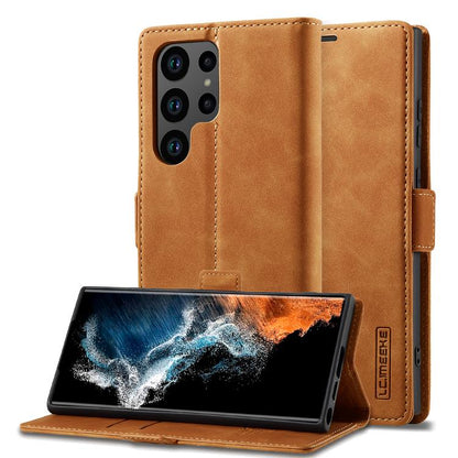 LC.IMEEKE Strong Magnetism Microfiber Leather Phone Case, For Samsung Galaxy S25 5G, For Samsung Galaxy S25+ 5G, For Samsung Galaxy S25 Ultra 5G, For Samsung Galaxy S24 FE 5G