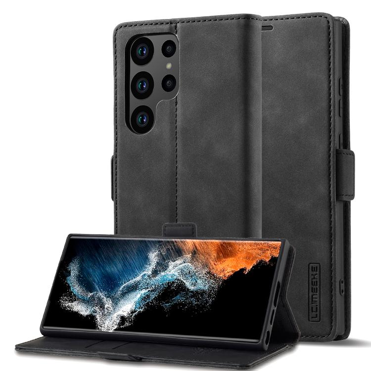LC.IMEEKE Strong Magnetism Microfiber Leather Phone Case, For Galaxy S26 FE 5G, For Samsung Galaxy S26+ 5G, For Samsung Galaxy S26 Ultra 5G, For Samsung Galaxy S26 5G