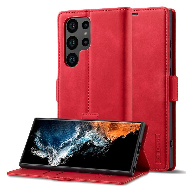 LC.IMEEKE Strong Magnetism Microfiber Leather Phone Case, For Galaxy S26 FE 5G, For Samsung Galaxy S26+ 5G, For Samsung Galaxy S26 Ultra 5G, For Samsung Galaxy S26 5G