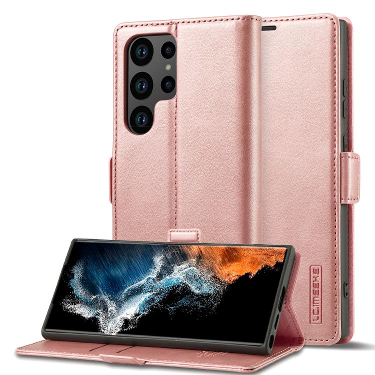 LC.IMEEKE Strong Magnetism Microfiber Leather Phone Case, For Galaxy S26 FE 5G, For Samsung Galaxy S26+ 5G, For Samsung Galaxy S26 Ultra 5G, For Samsung Galaxy S26 5G