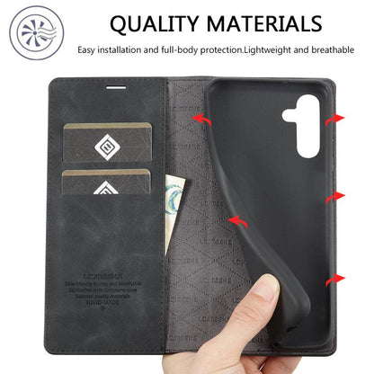 LC.IMEEKE Strong Magnetism Microfiber Leather Phone Case, For Galaxy S26 FE 5G, For Samsung Galaxy S26+ 5G, For Samsung Galaxy S26 Ultra 5G, For Samsung Galaxy S26 5G
