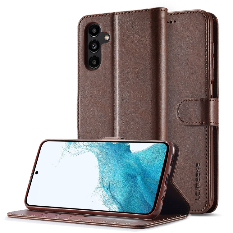 LC.IMEEKE Calf Texture Leather Phone Case, For Samsung Galaxy S25 Ultra 5G, For Samsung Galaxy S24 FE 5G