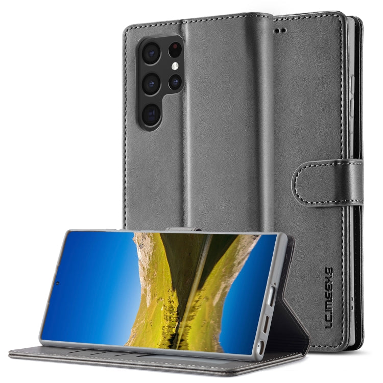 LC.IMEEKE Calf Texture Leather Phone Case, For Samsung Galaxy S25 Edge 5G, For Samsung Galaxy S25 5G, For Samsung Galaxy S25+ 5G, For Samsung Galaxy S25 Ultra 5G