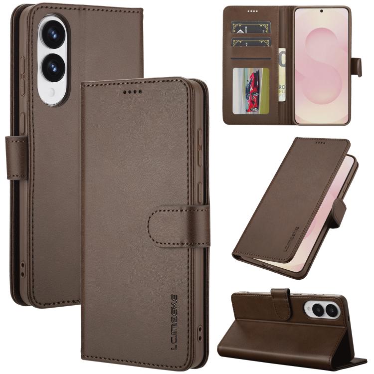 LC.IMEEKE Calf Texture Leather Phone Case, For Samsung Galaxy S25 FE 5G, For Samsung Galaxy S25 Edge 5G, For Samsung Galaxy S25 5G, For Samsung Galaxy S25+ 5G