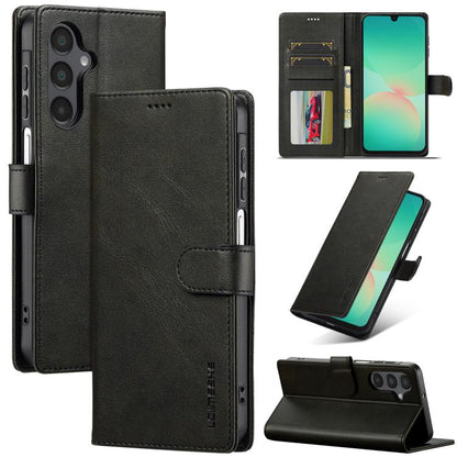 LC.IMEEKE Calf Texture Leather Phone Case, For Samsung Galaxy S26+ 5G, For Samsung Galaxy S26 Ultra 5G, For Samsung Galaxy S26 5G, For Samsung Galaxy S25 FE 5G