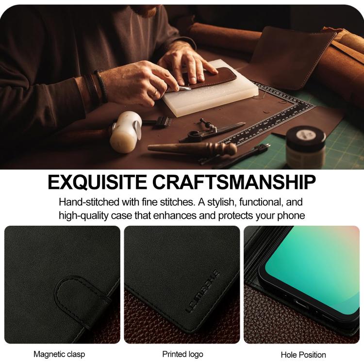 LC.IMEEKE Calf Texture Leather Phone Case, For Samsung Galaxy S25 FE 5G, For Samsung Galaxy S25 Edge 5G, For Samsung Galaxy S25 5G, For Samsung Galaxy S25+ 5G