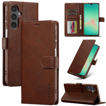 LC.IMEEKE Calf Texture Leather Phone Case, For Samsung Galaxy S26+ 5G, For Samsung Galaxy S26 Ultra 5G, For Samsung Galaxy S26 5G, For Samsung Galaxy S25 FE 5G