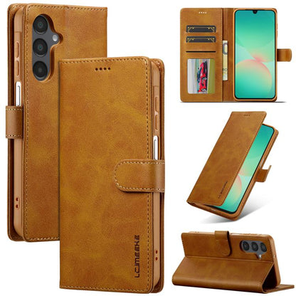LC.IMEEKE Calf Texture Leather Phone Case, For Samsung Galaxy S26+ 5G, For Samsung Galaxy S26 Ultra 5G, For Samsung Galaxy S26 5G, For Samsung Galaxy S25 FE 5G