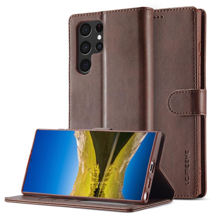 LC.IMEEKE Calf Texture Leather Phone Case, For Samsung Galaxy S26+ 5G, For Samsung Galaxy S26 Ultra 5G, For Samsung Galaxy S26 5G, For Samsung Galaxy S25 FE 5G