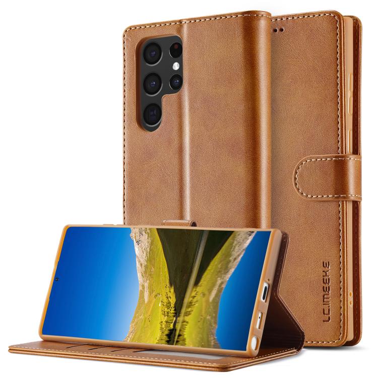 LC.IMEEKE Calf Texture Leather Phone Case, For Samsung Galaxy S26+ 5G, For Samsung Galaxy S26 Ultra 5G, For Samsung Galaxy S26 5G, For Samsung Galaxy S25 FE 5G