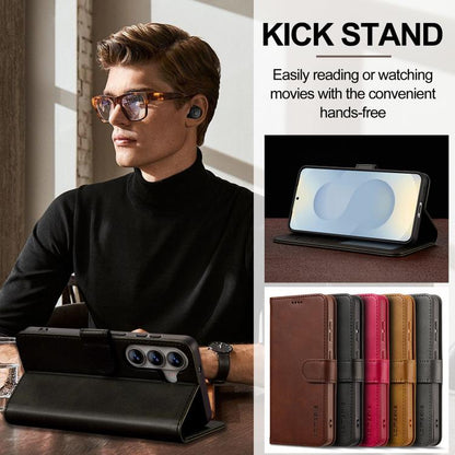LC.IMEEKE Calf Texture Leather Phone Case, For Samsung Galaxy S26+ 5G, For Samsung Galaxy S26 Ultra 5G, For Samsung Galaxy S26 5G, For Samsung Galaxy S25 FE 5G