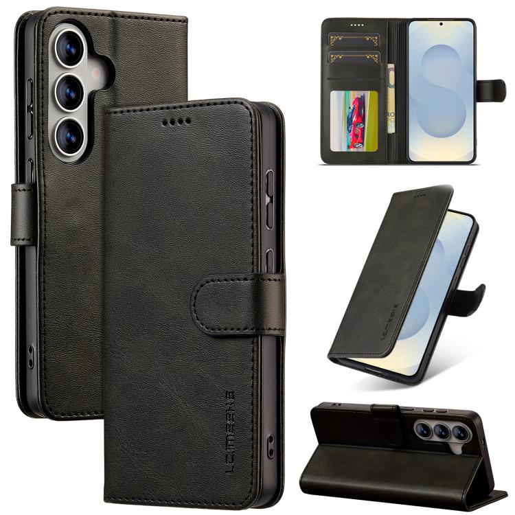 LC.IMEEKE Calf Texture Leather Phone Case, For Samsung Galaxy S26+ 5G, For Samsung Galaxy S26 Ultra 5G, For Samsung Galaxy S26 5G, For Samsung Galaxy S25 FE 5G
