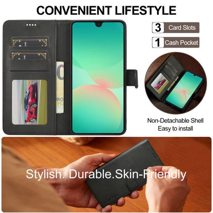 LC.IMEEKE Calf Texture Leather Phone Case, For Galaxy S26 FE 5G, For Samsung Galaxy S26+ 5G, For Samsung Galaxy S26 Ultra 5G, For Samsung Galaxy S26 5G