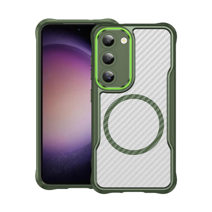 Carbon Fiber Texture MagSafe Translucent Phone Case, For Samsung Galaxy S23 5G