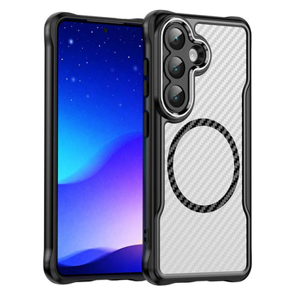 Carbon Fiber Texture MagSafe Translucent Phone Case, For Samsung Galaxy S26+ 5G, For Samsung Galaxy S26 Edge 5G, For Samsung Galaxy S26 Ultra 5G, For Samsung Galaxy S26 5G, For Samsung Galaxy S25 FE 5G, For Samsung Galaxy S24 FE 5G
