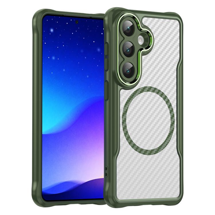 Carbon Fiber Texture MagSafe Translucent Phone Case, For Samsung Galaxy S26+ 5G, For Samsung Galaxy S26 Edge 5G, For Samsung Galaxy S26 Ultra 5G, For Samsung Galaxy S26 5G, For Samsung Galaxy S25 FE 5G, For Samsung Galaxy S24 FE 5G
