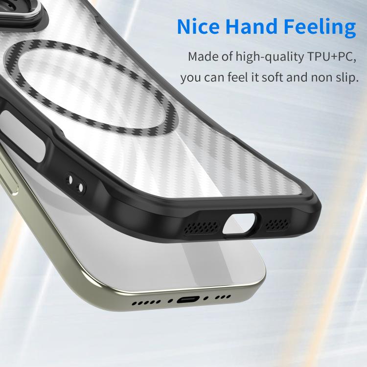 Carbon Fiber Texture MagSafe Translucent Phone Case, For Samsung Galaxy S26+ 5G, For Samsung Galaxy S26 Edge 5G, For Samsung Galaxy S26 Ultra 5G, For Samsung Galaxy S26 5G, For Samsung Galaxy S25 FE 5G, For Samsung Galaxy S24 FE 5G