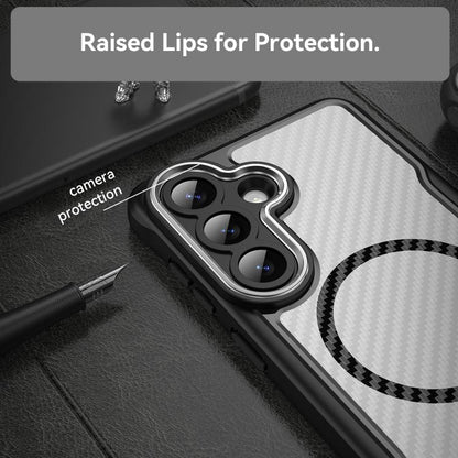 Carbon Fiber Texture MagSafe Translucent Phone Case, For Samsung Galaxy S26+ 5G, For Samsung Galaxy S26 Edge 5G, For Samsung Galaxy S26 Ultra 5G, For Samsung Galaxy S26 5G, For Samsung Galaxy S25 FE 5G, For Samsung Galaxy S24 FE 5G