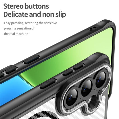 Carbon Fiber Texture MagSafe Translucent Phone Case, For Samsung Galaxy S26+ 5G, For Samsung Galaxy S26 Edge 5G, For Samsung Galaxy S26 Ultra 5G, For Samsung Galaxy S26 5G, For Samsung Galaxy S25 FE 5G, For Samsung Galaxy S24 FE 5G