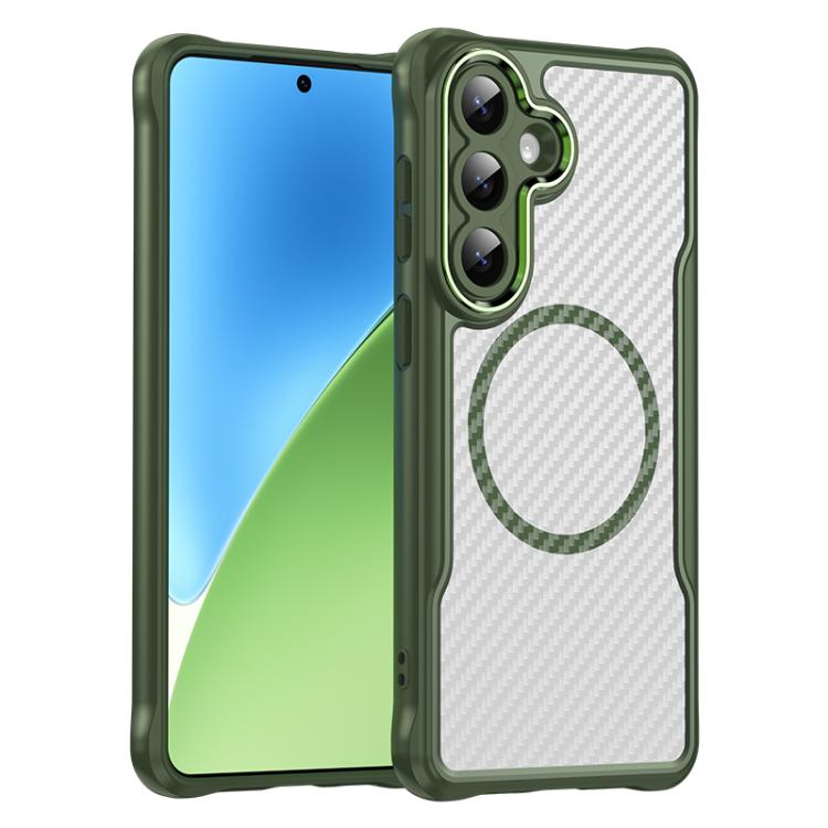 Carbon Fiber Texture MagSafe Translucent Phone Case, For Samsung Galaxy S26+ 5G, For Samsung Galaxy S26 Edge 5G, For Samsung Galaxy S26 Ultra 5G, For Samsung Galaxy S26 5G, For Samsung Galaxy S25 FE 5G, For Samsung Galaxy S24 FE 5G