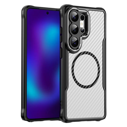 Carbon Fiber Texture MagSafe Translucent Phone Case, For Samsung Galaxy S26+ 5G, For Samsung Galaxy S26 Edge 5G, For Samsung Galaxy S26 Ultra 5G, For Samsung Galaxy S26 5G, For Samsung Galaxy S25 FE 5G, For Samsung Galaxy S24 FE 5G