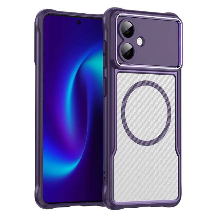 Carbon Fiber Texture MagSafe Translucent Phone Case, For Samsung Galaxy S26+ 5G, For Samsung Galaxy S26 Edge 5G, For Samsung Galaxy S26 Ultra 5G, For Samsung Galaxy S26 5G, For Samsung Galaxy S25 FE 5G, For Samsung Galaxy S24 FE 5G